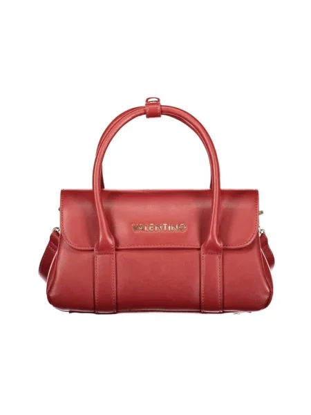 Lniana torebka Valentino Bags czerwona