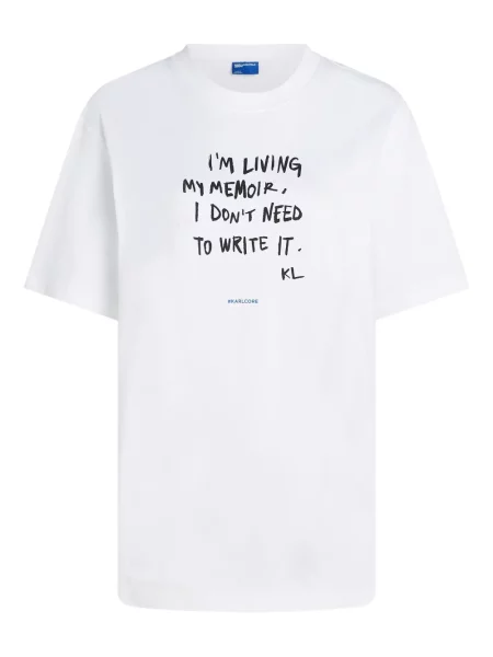 Tricou Karl Lagerfeld Jeans cu imagine alb