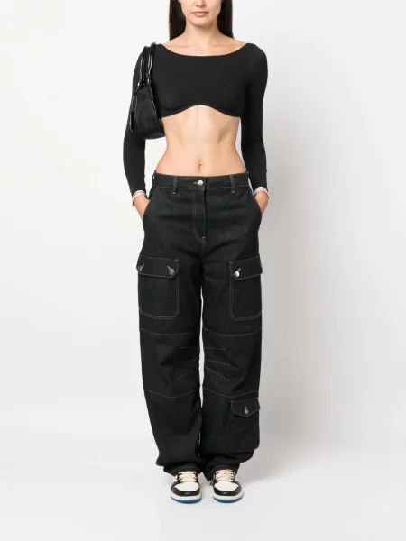 Ilgas palaidinė be rankovių Palm Angels juoda