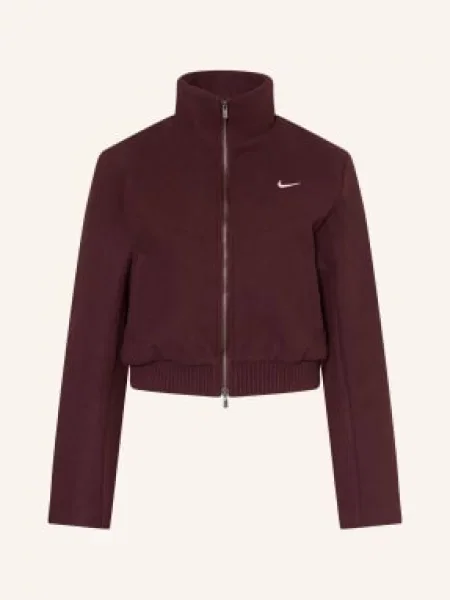 Nike Fleecová Bunda Sportswear tmavě červená
