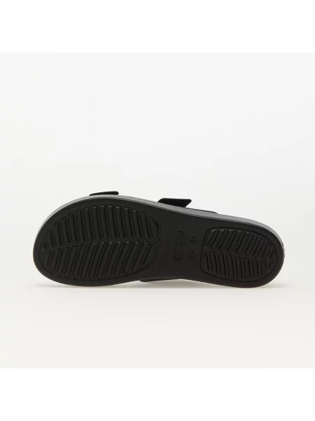 Sneakerși Crocs cu pană cu cataramă negru