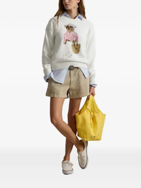 Czapka z daszkiem Polo Ralph Lauren w kratkę z twillu biznesowa niebieska