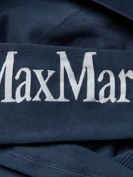 Leggings Max Mara din jerseu cu autograf albastru