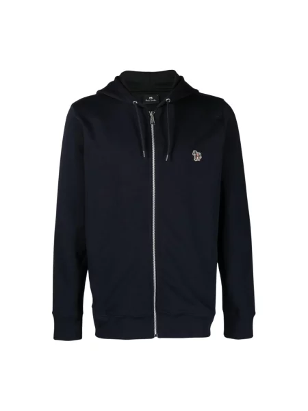 Bluza rozpinana Ps By Paul Smith w zebrę z logo niebieska