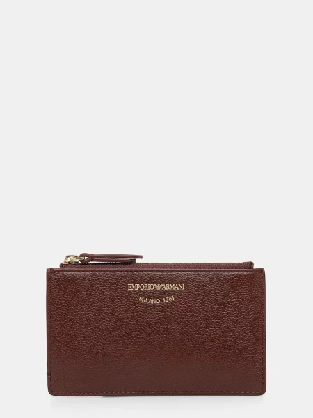 Emporio Armani portofel pentru femei din piele maro