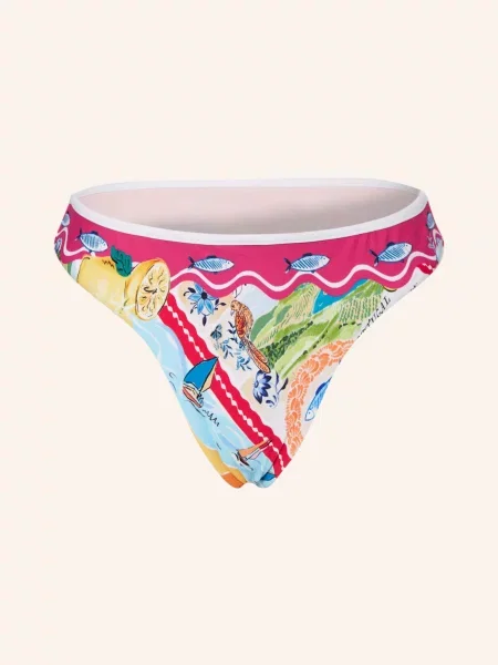Seafolly Dół Od Bikini Typu Bokserki Wish You Were Here pink czerwony