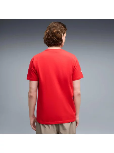 T-shirt Puma Ferrari Colored Shield Tee czerwona