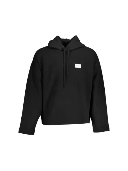 Bluza z kapturem Calvin Klein z kapturem czarna