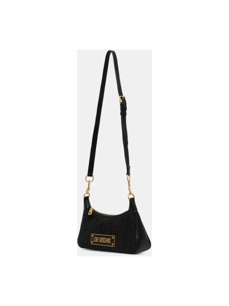 Love Moschino torebka skórzana czarny