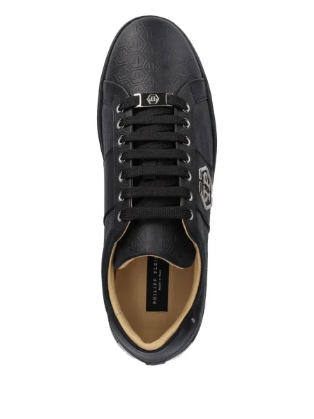 Sneakerși Philipp Plein cu șireturi din dantelă negru