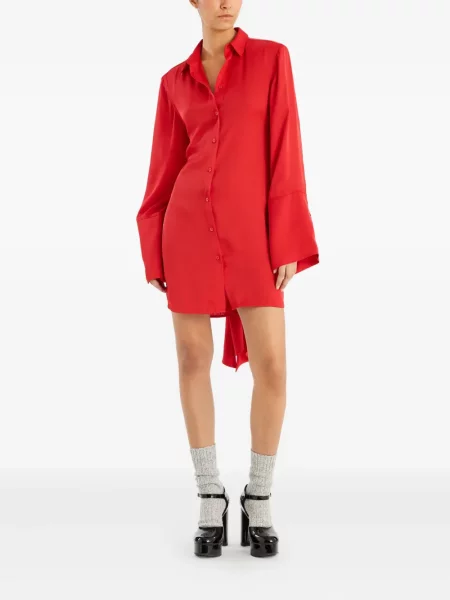 Rochie tip cămașă Rotate Birger Christensen de costum roșu