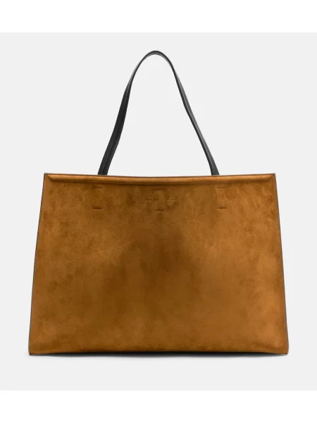 Geantă de mână Phoebe Philo din piele de căprioară maro