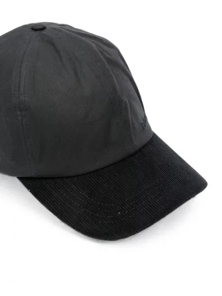 Șapcă Barbour de catifea cord negru