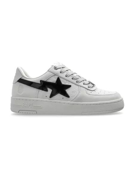 Sneakersy A Bathing Ape® skórzane z logo białe