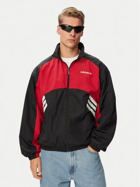 ADIDAS ORIGINALS Prijelazna jakna Munich crvena / crna bijela