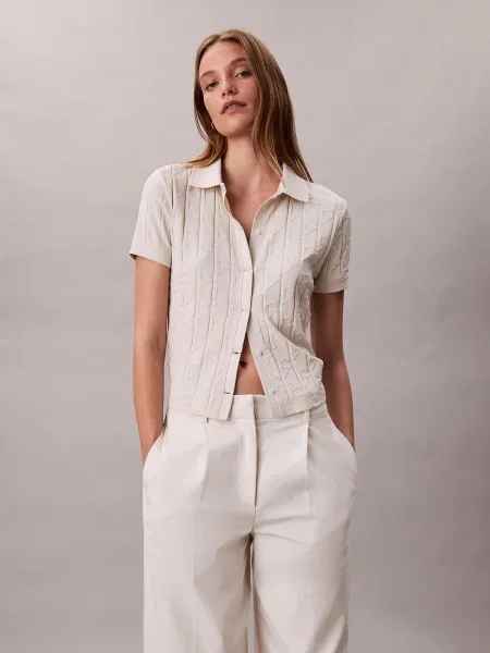 Calvin Klein Jeans Bluză alb