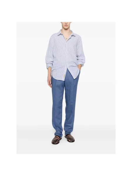 Koszula Woolrich w paski casual z paskiem niebieska