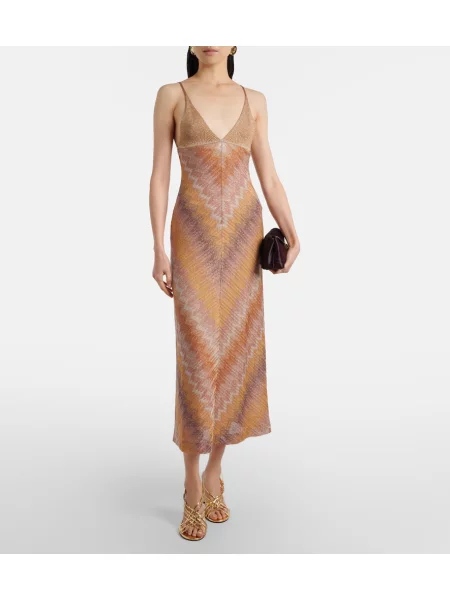 Rochie maxi Missoni de costum auriu