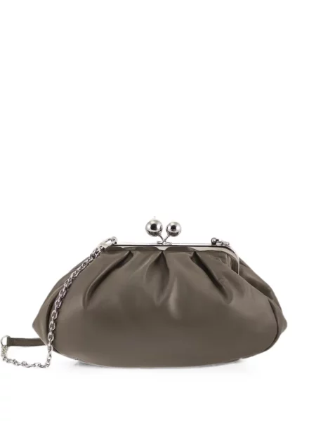 Geantă shopper Weekend Max Mara din piele gri