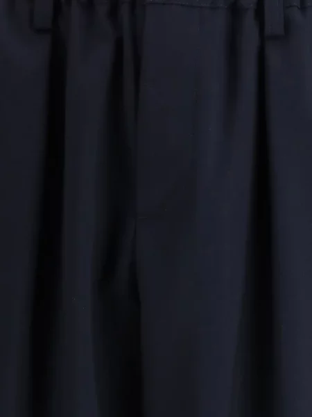 Vlněné plisované kalhoty Marni modré