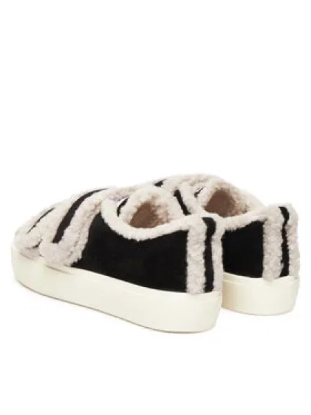 Inuikii Sportcipők Shearling Low Velcro Fekete fehér
