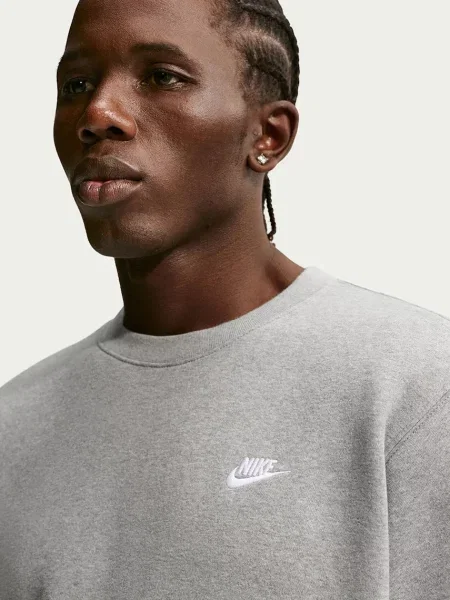 Nike Sportswear férfi melegítőfelső pamuttal Club szürke