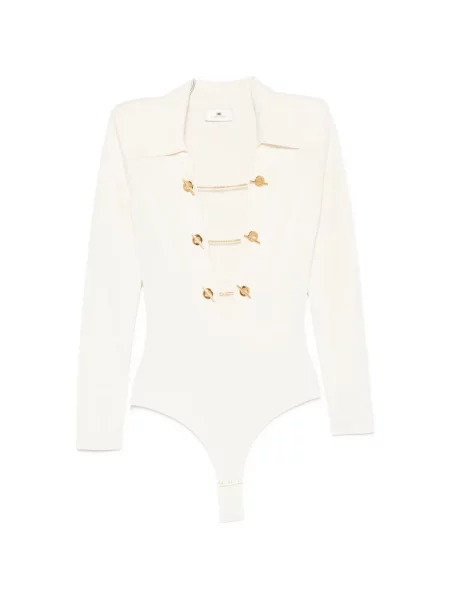 Body Elisabetta Franchi tricotate alb