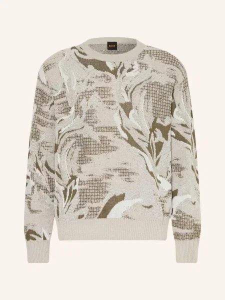 Boss Sweter Aflorado beige zielony