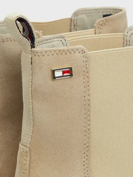 Замшеві черевики челсі Tommy Hilfiger бежеві