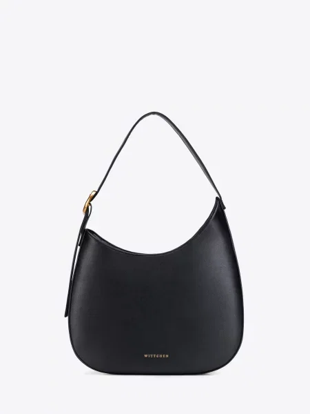 Torebka na ramię w fasonie hobo czarna
