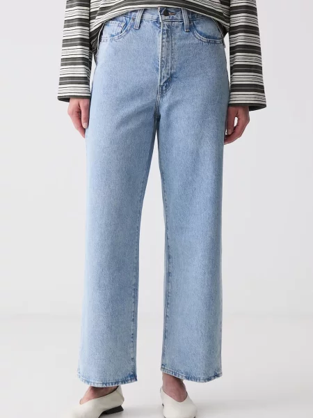 Levi's blugi straight pentru femei HIGH WAISTED STRAIGHT albastru