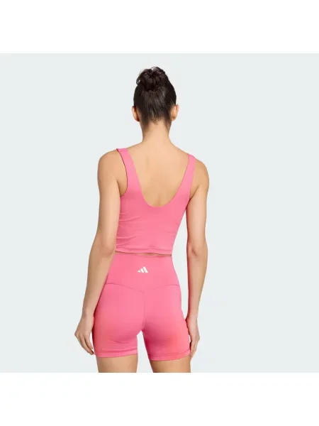 Koszulka bez rękawów 3 Stripes Studio All Me Light Support różowa