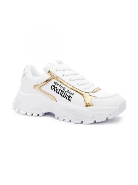 Versace Jeans Couture Sneakers tornacipő bőr hozzáadásával fehér