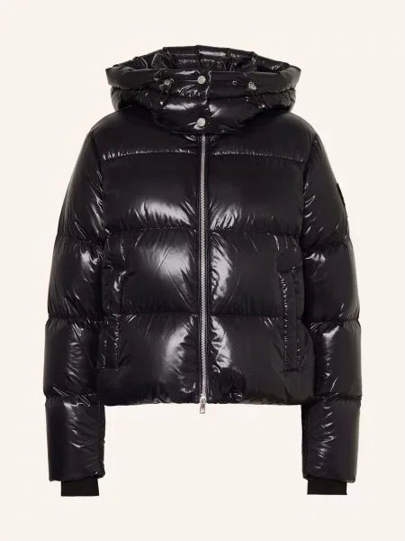 Moose Knuckles Péřová Bunda Moonstone S Odnímatelnou Kapucí černá