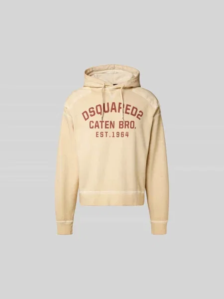 Bluza z kapturem Dsquared2 beżowa
