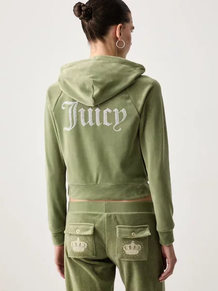 Велюровый свитер Juicy Couture с капюшоном