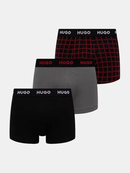 HUGO boxerky s TRIPLET DESIGN černé