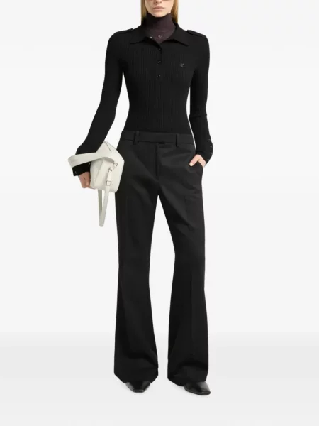 Polo Courreges με αυτόγραφο μαύρο