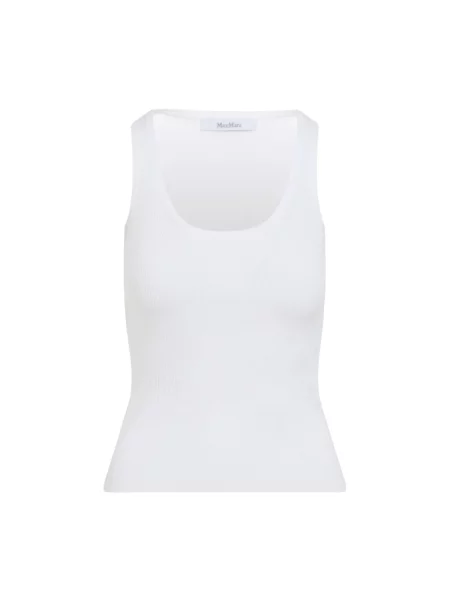Dzianinowy top Max Mara biały
