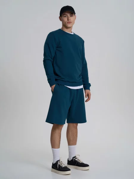 Світшот Роза синьо-зелений бавовна/поліестер зелений