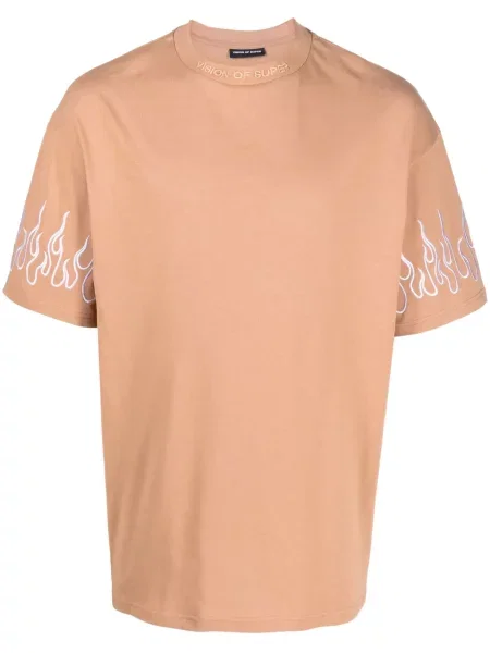 Tricou Vision Of Super cu broderie maro