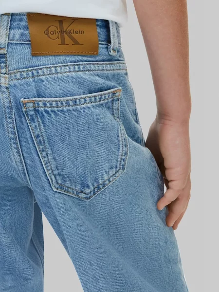 Calvin Klein Jeans дънки straight за деца Barrel leg синьо