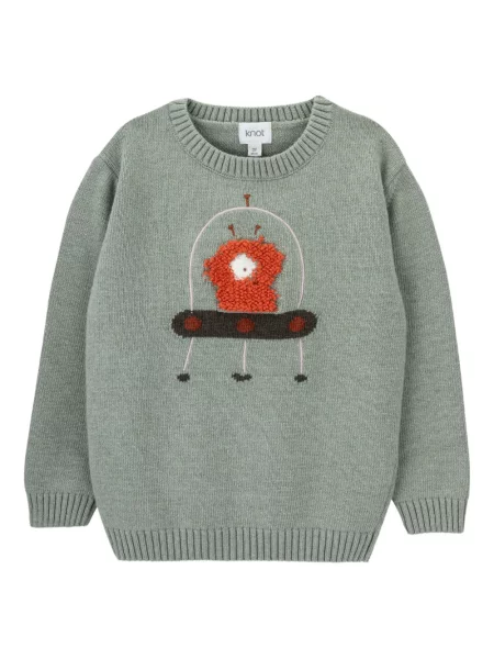 Sweter dziecięcy Knot zielony