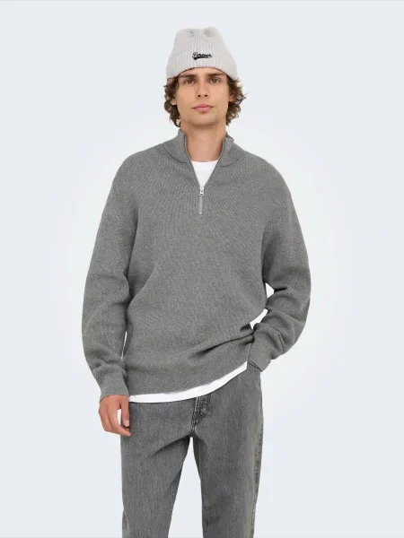 Only & Sons Pulover ONSPHIL închis gri