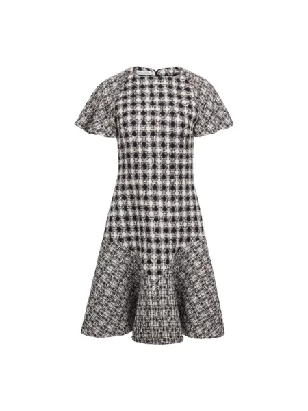 Sukienka midi Nina Ricci tweedowa do kolan czarna