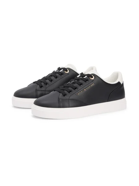 Sneakers Tommy Hilfiger Th Feminine Cupsole Leather negru