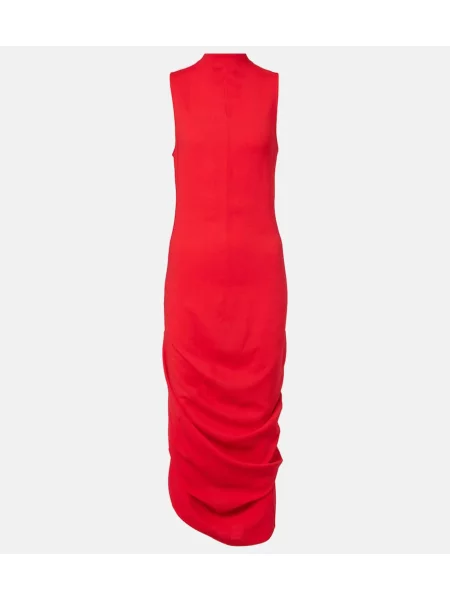 Sukienka midi Jacquemus drapowana do kolan garniturowa czerwona