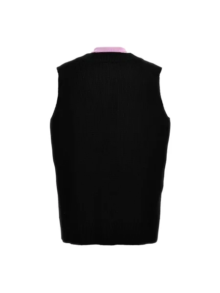 Dzianinowa kamizelka Jil Sander czarna