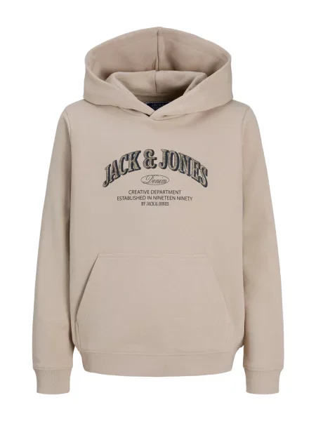 Jack & Jones Junior Μπλούζα φούτερ JJEDenver γκρεζ / μπεζ μελανζέ μαύρο