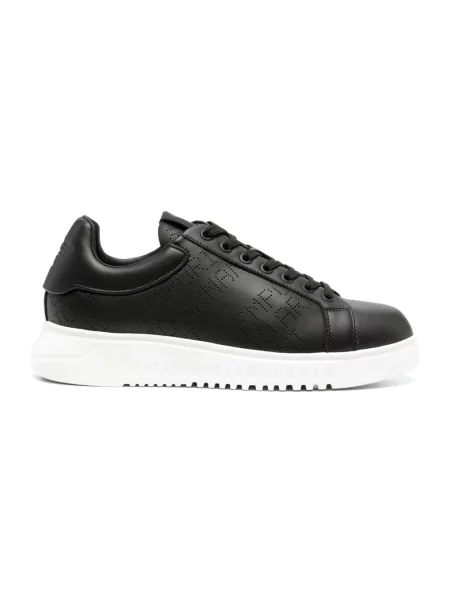 Sneakersy Emporio Armani skórzane czarne
